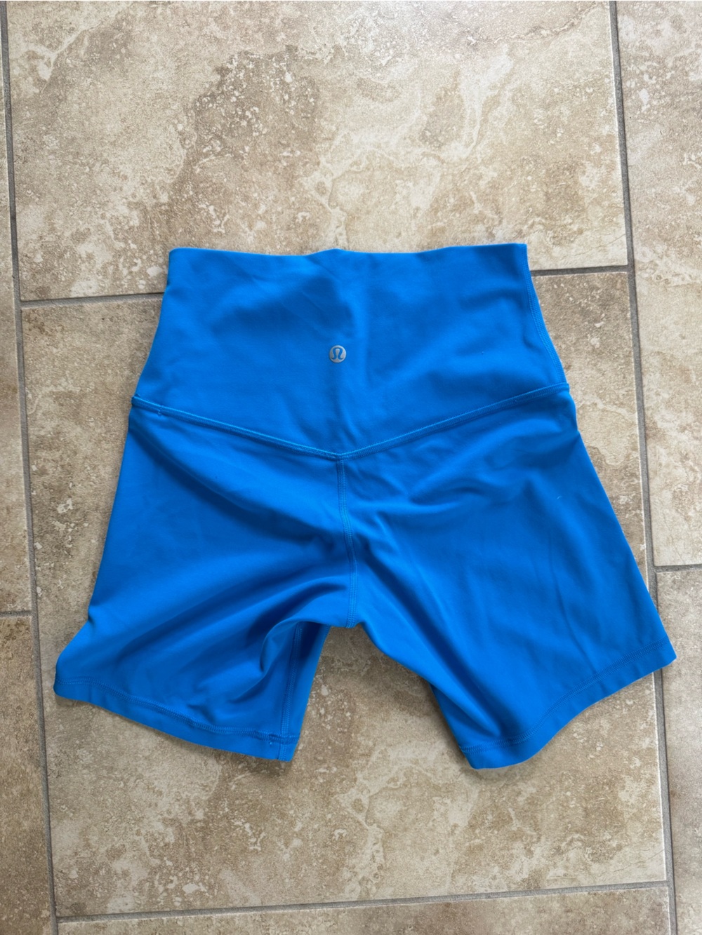lululemon athletica bright blue bike shorts
